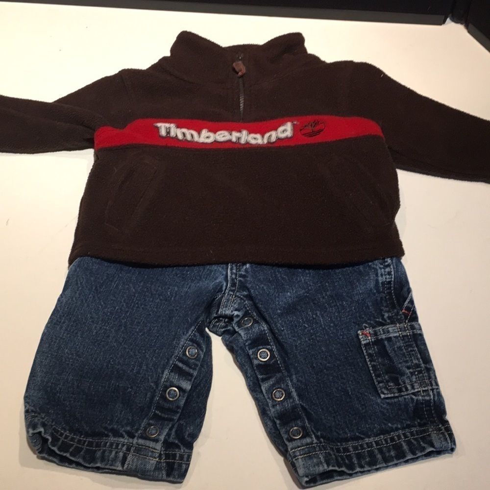 Timberland Sweatshirt & Baby Gap Pants 3-6 Months